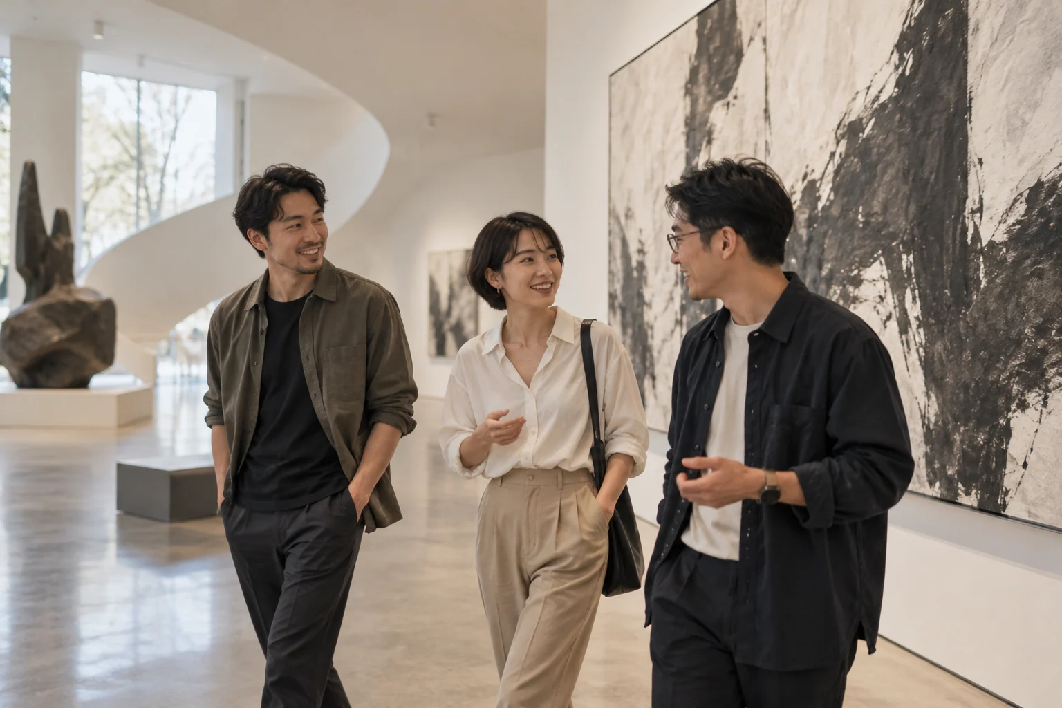 AI生成的团队参观艺术展占位图