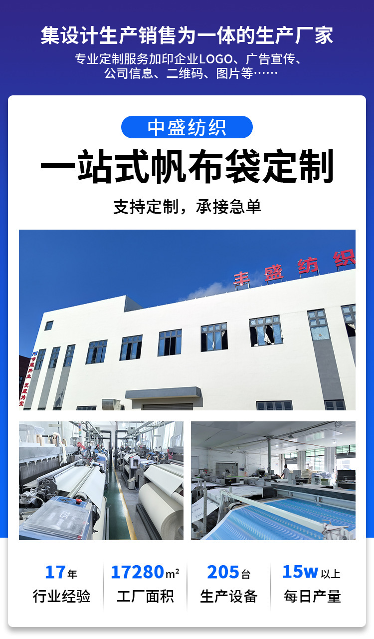 纺织帆布袋详情呈现
