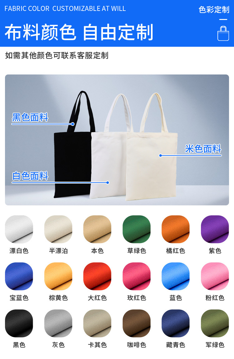 纺织帆布袋详情呈现